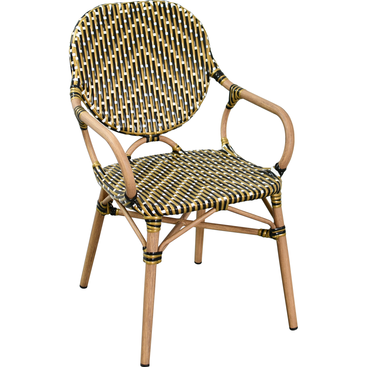Fauteuil GORBIO aluminium rotin tressage nylon