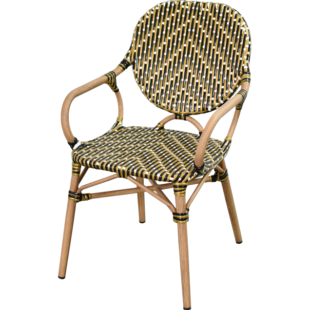 Fauteuil GORBIO aluminium rotin tressage nylon
