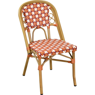 BALAZUC sedia alluminio rattan nylon intrecciato