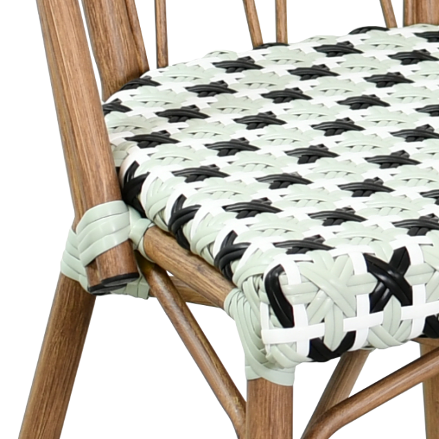 MARSAL Parisian Chair: Aluminum, Rattan, Nylon