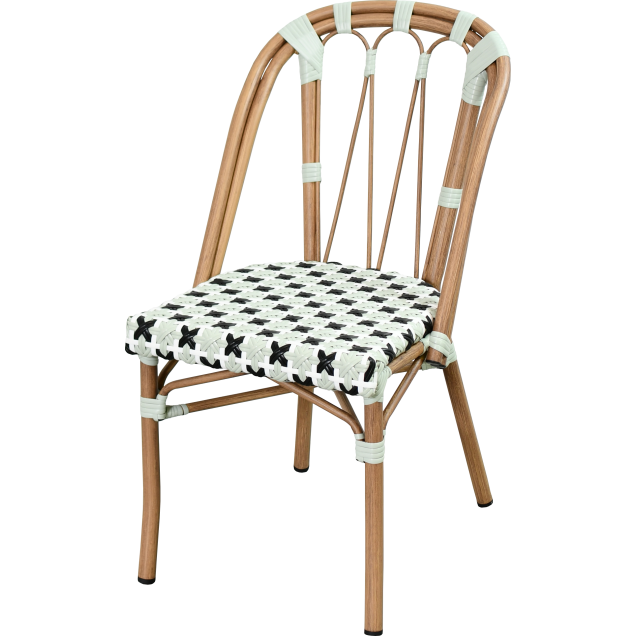 MARSAL Parisian Chair: Aluminum, Rattan, Nylon