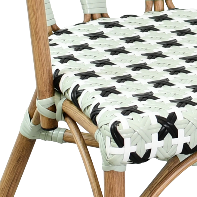 Parijse fauteuil MARSAL van aluminium, rotan en nylon