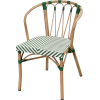Poltrona da bistrot JARNAC in alluminio, rattan e textilene