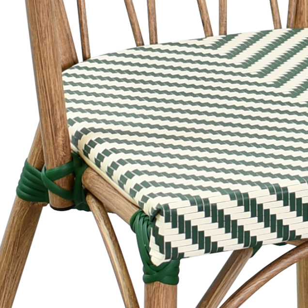 JARNAC Bistro Chair: Aluminum, Rattan, and Textilene