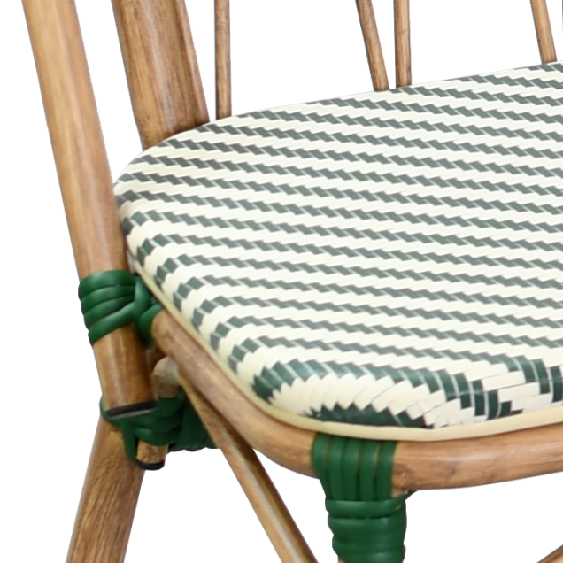 Gastro sitzbank Bistrot JARNAC aus Aluminium, Rattan und Textilene