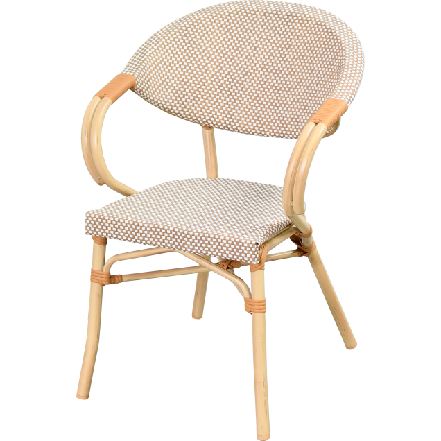 Fauteuil MAREST aluminium rotin tressage textilene
