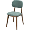 Mayac Upholstered Chair, Solid Beech, Blue-Gray, Neo Chic
