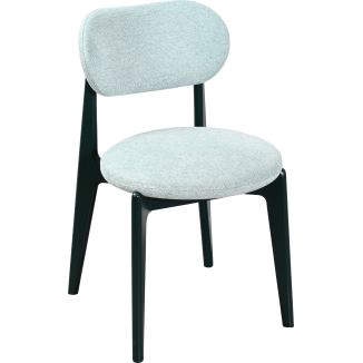 Chaise ZUANI hêtre massif tissus 
