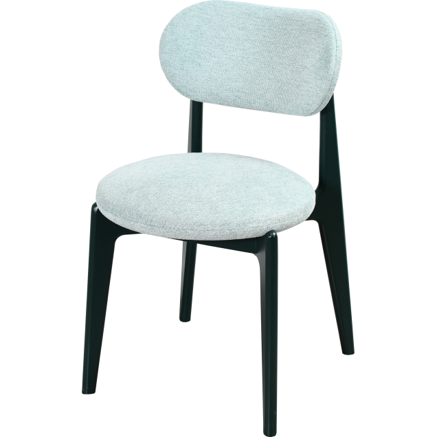 Chaise ZUANI hêtre massif tissus 