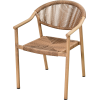 Fauteuil VINAX aluminium rotin tressage effet corde