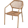 Fauteuil URCEL aluminium rotin tressage effet corde 