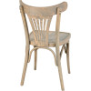 Chaise palmette wengé table 70x70