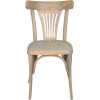 Chaise palmette wengé table 70x70