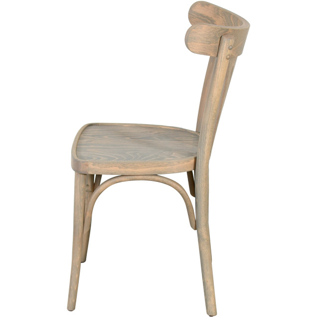 Chaise palmette wengé table 70x70