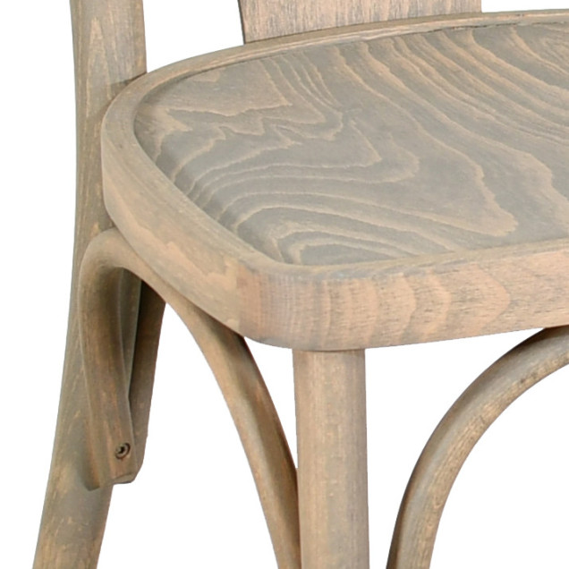 Chaise palmette wengé table 70x70