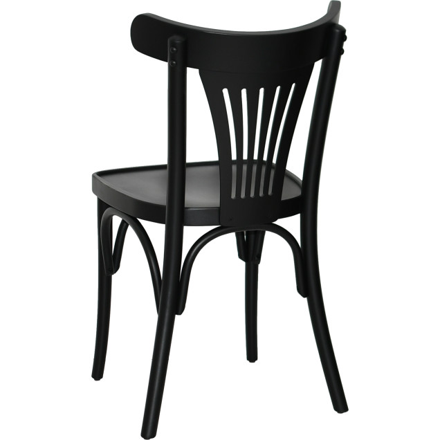 Chaise palmette wengé table 70x70