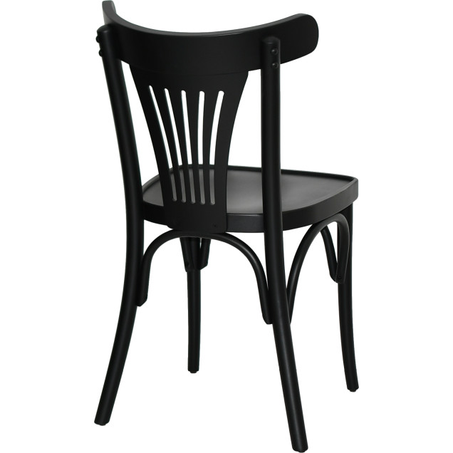 Chaise palmette wengé table 70x70