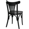 Chaise palmette wengé table 70x70