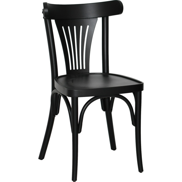 Chaise palmette wengé table 70x70