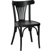 Chaise palmette wengé table 70x70