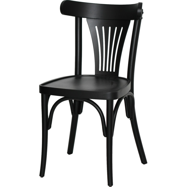 Chaise palmette wengé table 70x70