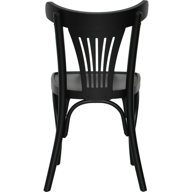 Chaise palmette wengé table 70x70