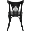 Chaise palmette wengé table 70x70