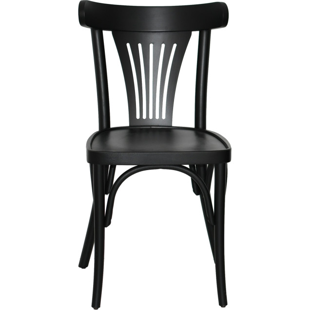 Chaise palmette wengé table 70x70