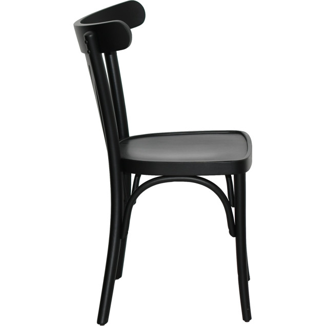 Chaise palmette wengé table 70x70