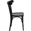 Chaise palmette wengé table 70x70