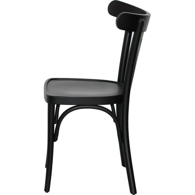 Chaise palmette wengé table 70x70