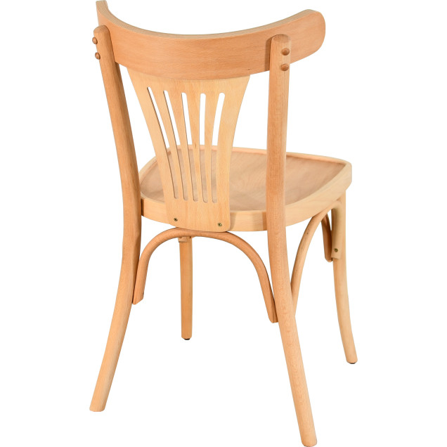 Chaise palmette wengé table 70x70