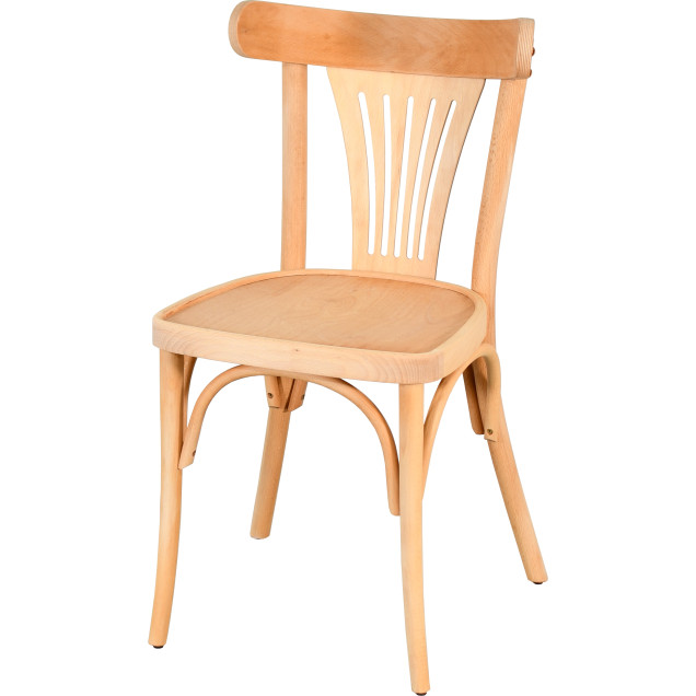 Chaise palmette wengé table 70x70