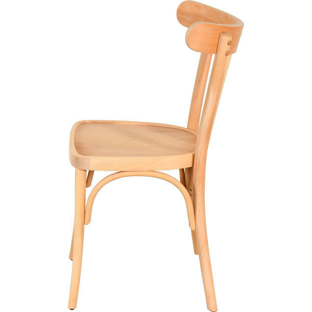 Chaise palmette wengé table 70x70