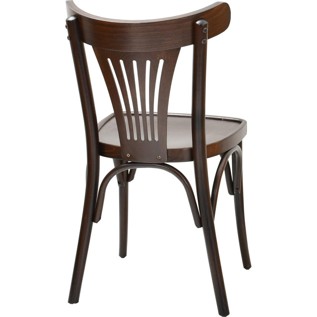 Chaise palmette wengé table 70x70