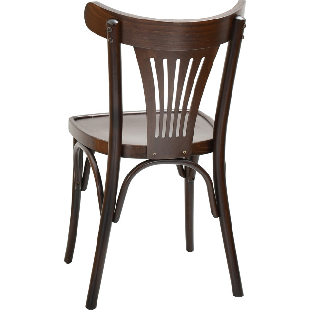 Chaise palmette wengé table 70x70