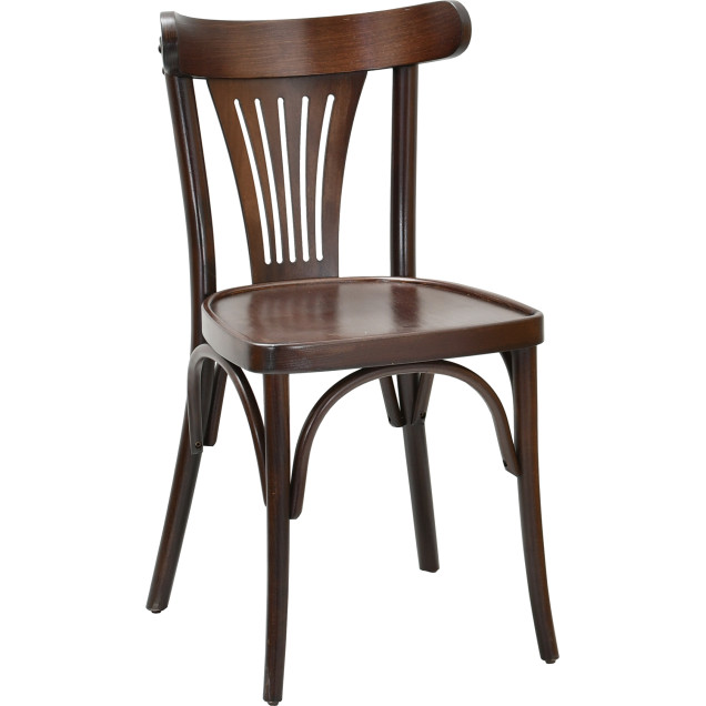 Chaise palmette wengé table 70x70
