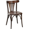 Chaise palmette wengé table 70x70