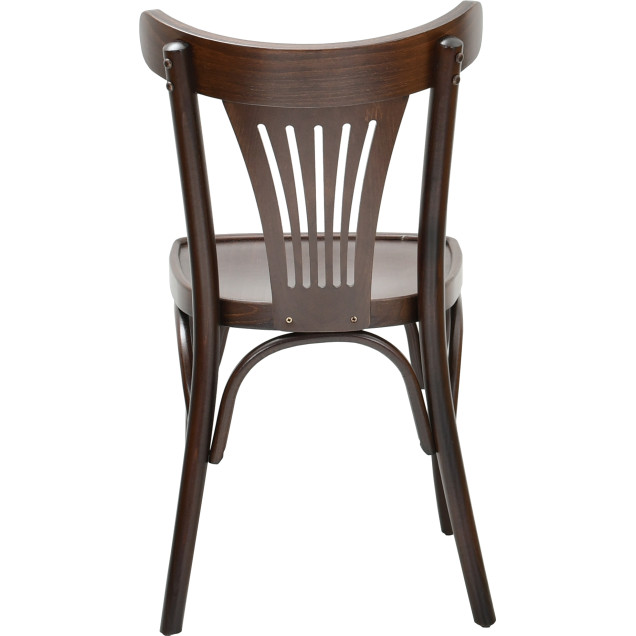 Chaise palmette wengé table 70x70