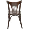Chaise palmette wengé table 70x70