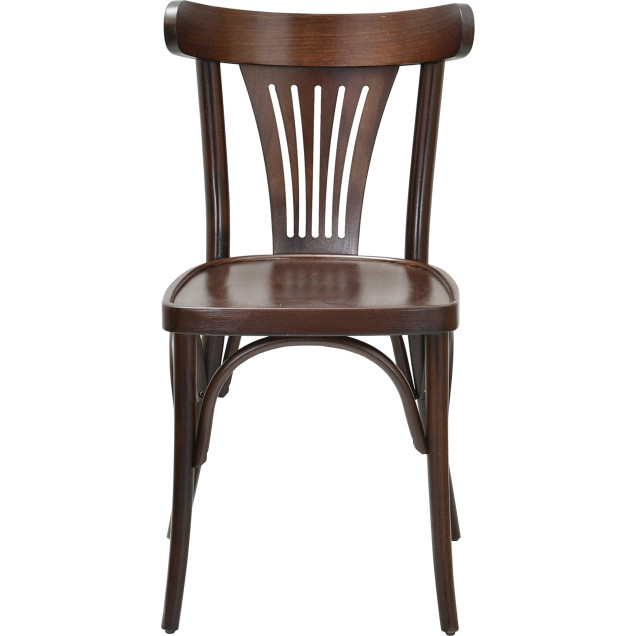 Chaise palmette wengé table 70x70