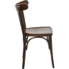 Chaise palmette wengé table 70x70
