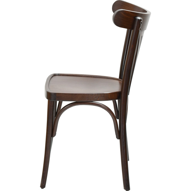 Chaise palmette wengé table 70x70