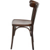 Chaise palmette wengé table 70x70