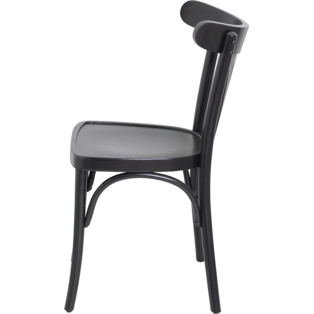 Chaise palmette wengé table 70x70