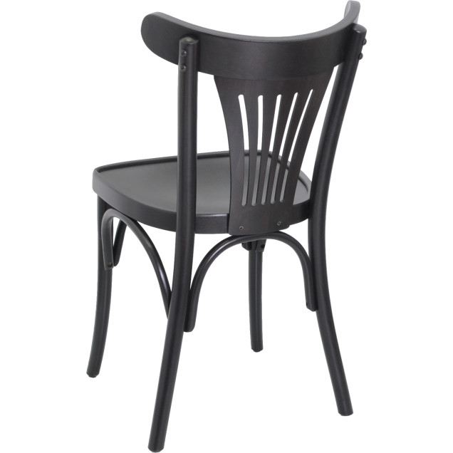 Chaise palmette wengé table 70x70