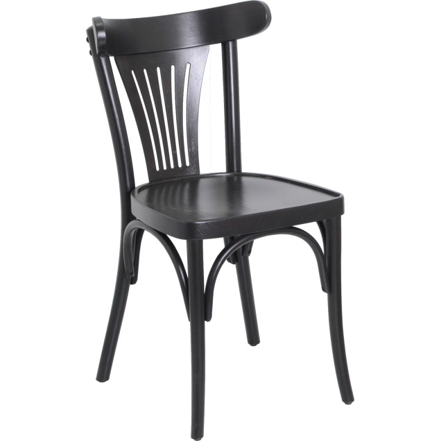 Chaise palmette wengé table 70x70
