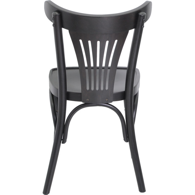 Chaise palmette wengé table 70x70