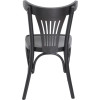Chaise palmette wengé table 70x70