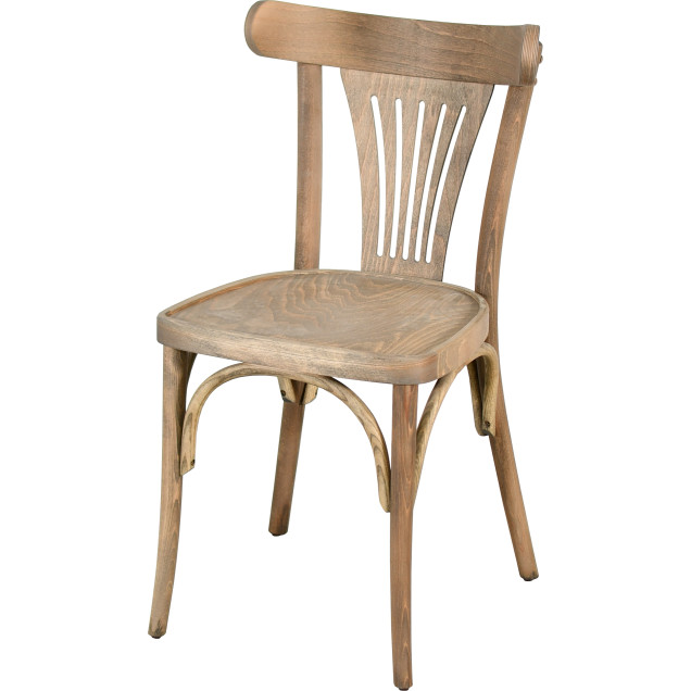 Chaise palmette wengé table 70x70